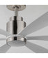 Petals 60 inch 6-Blade Fan w LED Satin Nickel