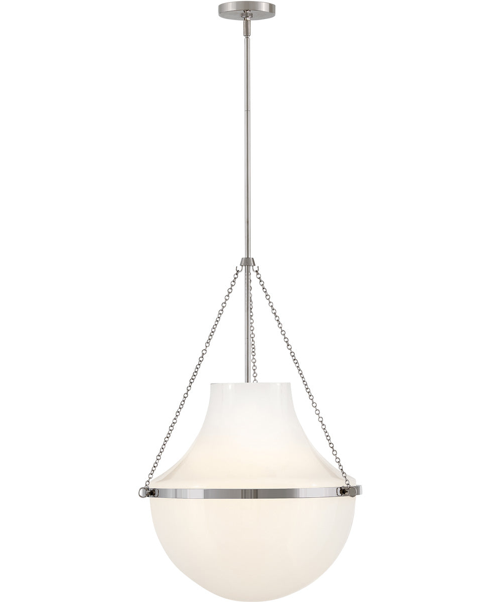 Collins 1-Light Large Pendant in Polished Nickel