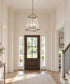 Darton 18"W 4-Light Classic Pewter Large Foyer Pendant with Clear Glass by Kichler
