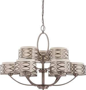 38"W Harlow 9-Light Chandelier Hazel Bronze