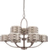 38"W Harlow 9-Light Chandelier Hazel Bronze