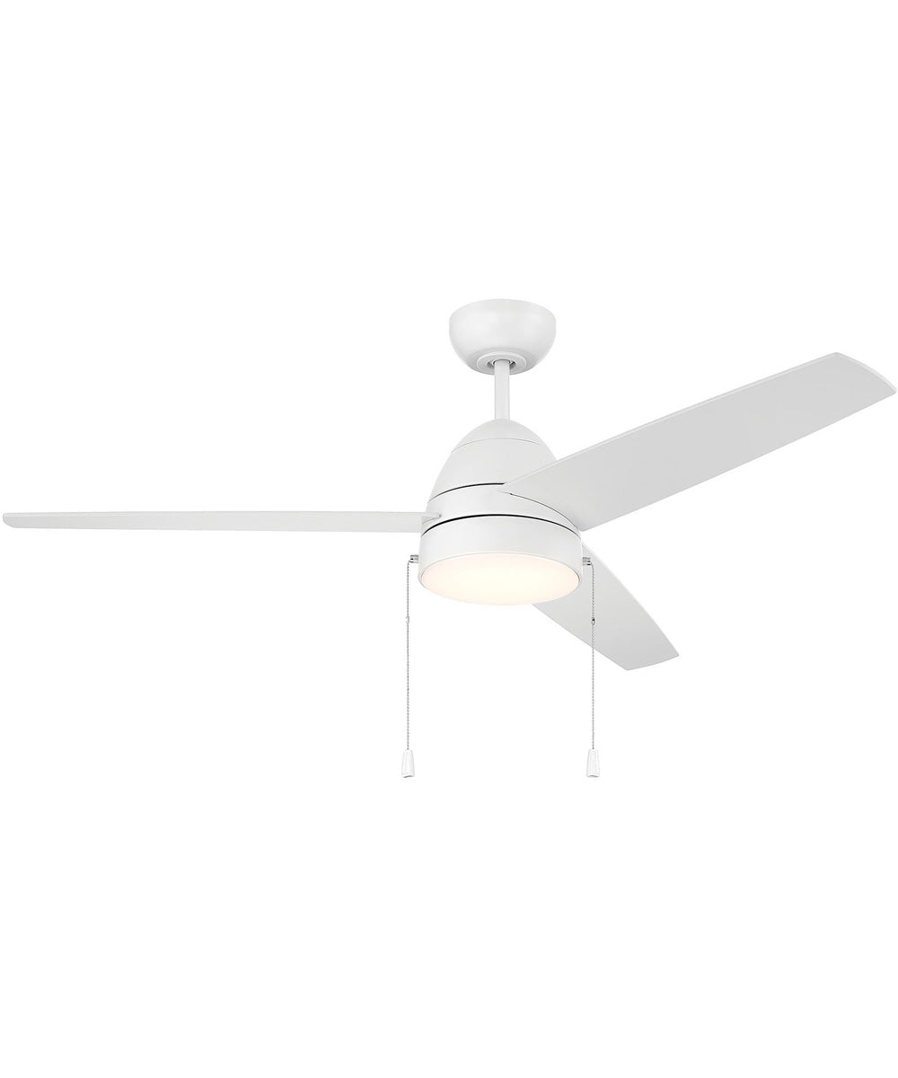Cozy 52" 3-Blade Ceiling Fan 1-Light Fan White