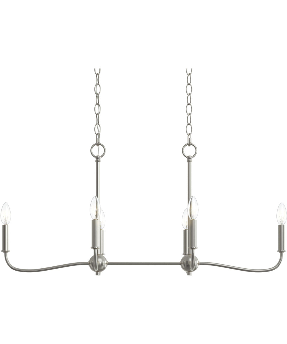Ilia 6-Light Island Chandelier Brushed Nickel