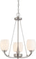 20"W Helium 3-Light Chandelier Brushed Nickel