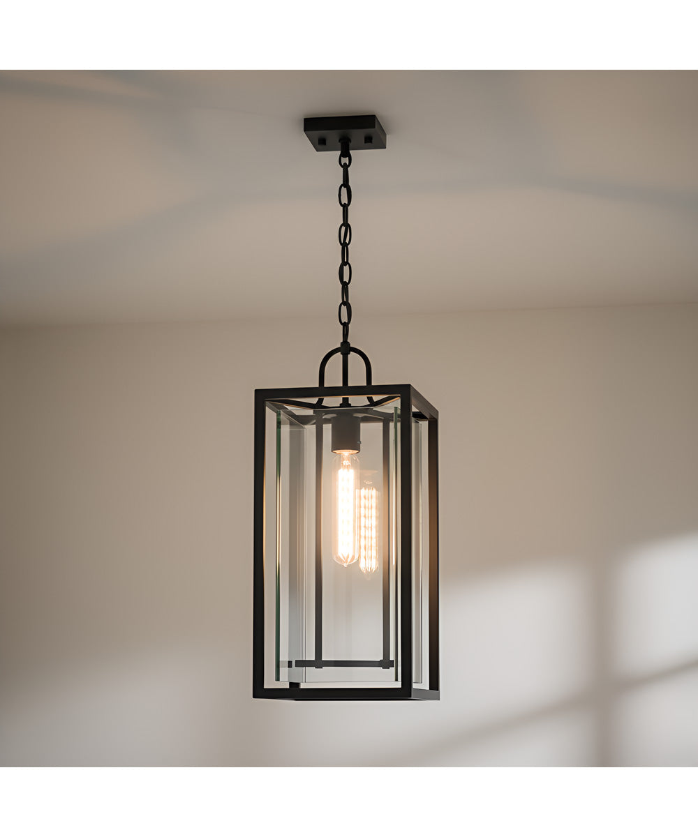 Jayce 1-light Outdoor Pendant Light Matte Black