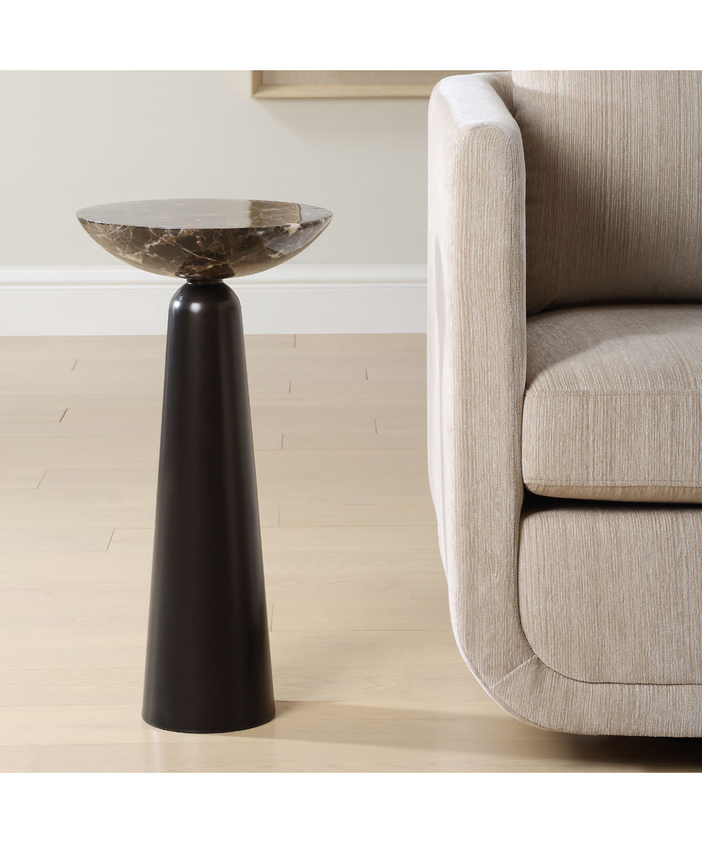 Hastings Brown Marble Accent Table