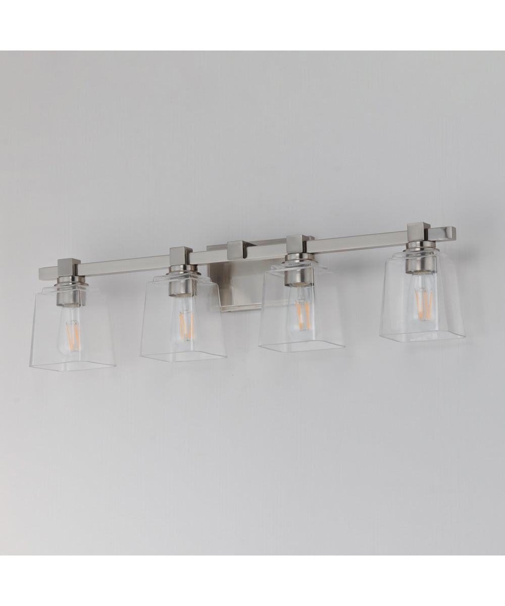 Cubos 4-Light Bath Vanity Satin Nickel