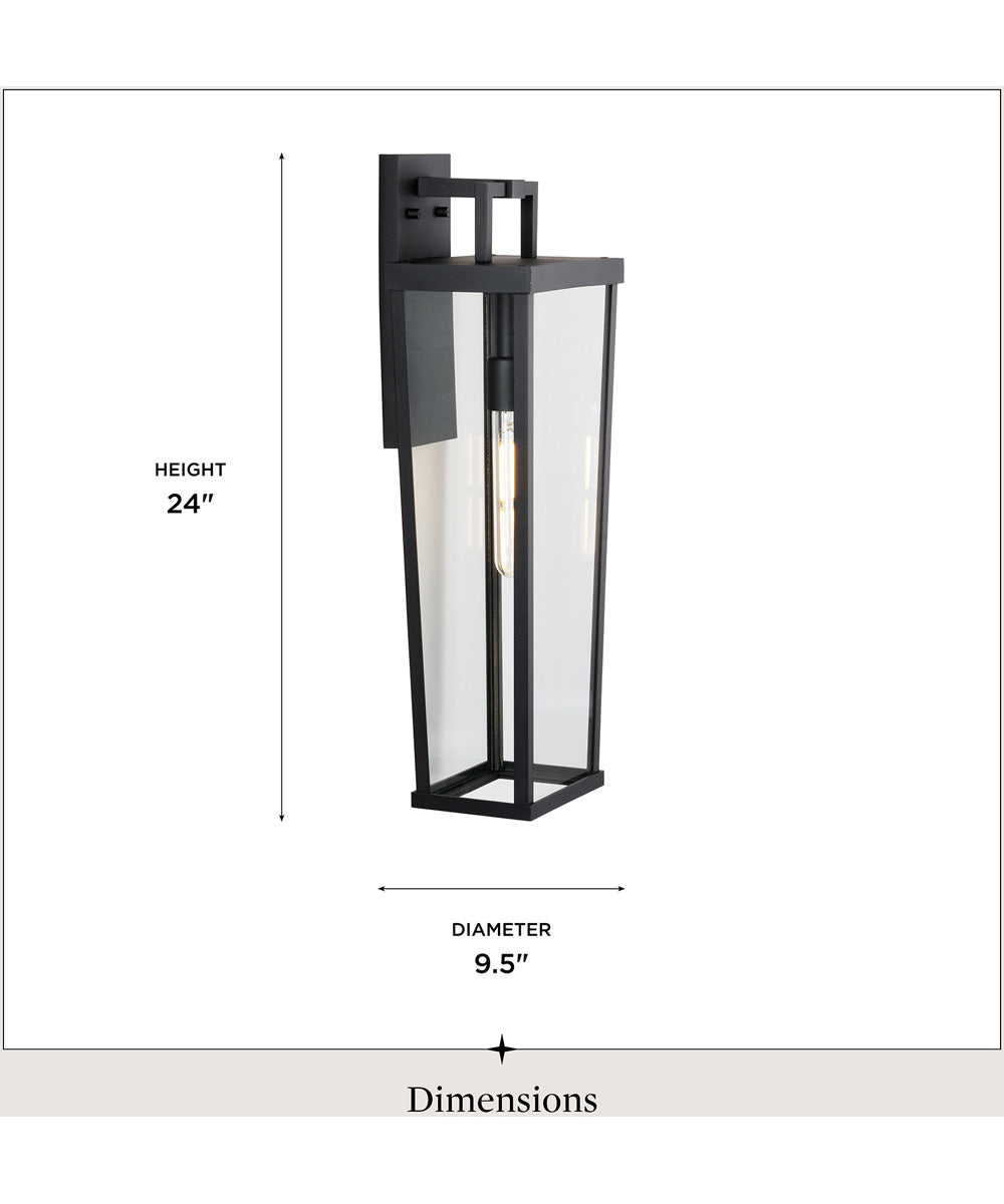 Tryon 1-Light Large Outdoor Wall Lantern Black