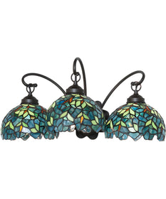 22" Wide Nightfall Wisteria 3 Light Wall Sconce