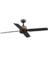 Shaffer II 56 in. 4-Blade Ceiling Fan with Integrated LED Lamped Light Natural Jute Accents Matte Black