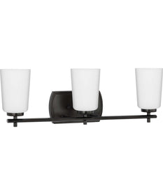 Adley 3-Light Etched Opal Glass New Traditional Bath Vanity Light Matte Black