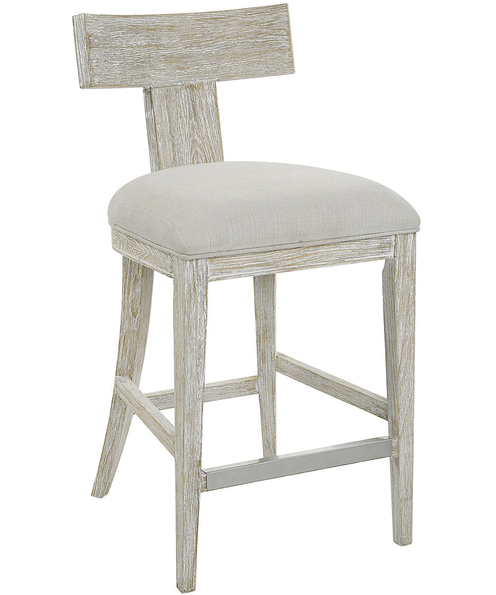 Idris White Counter Stool