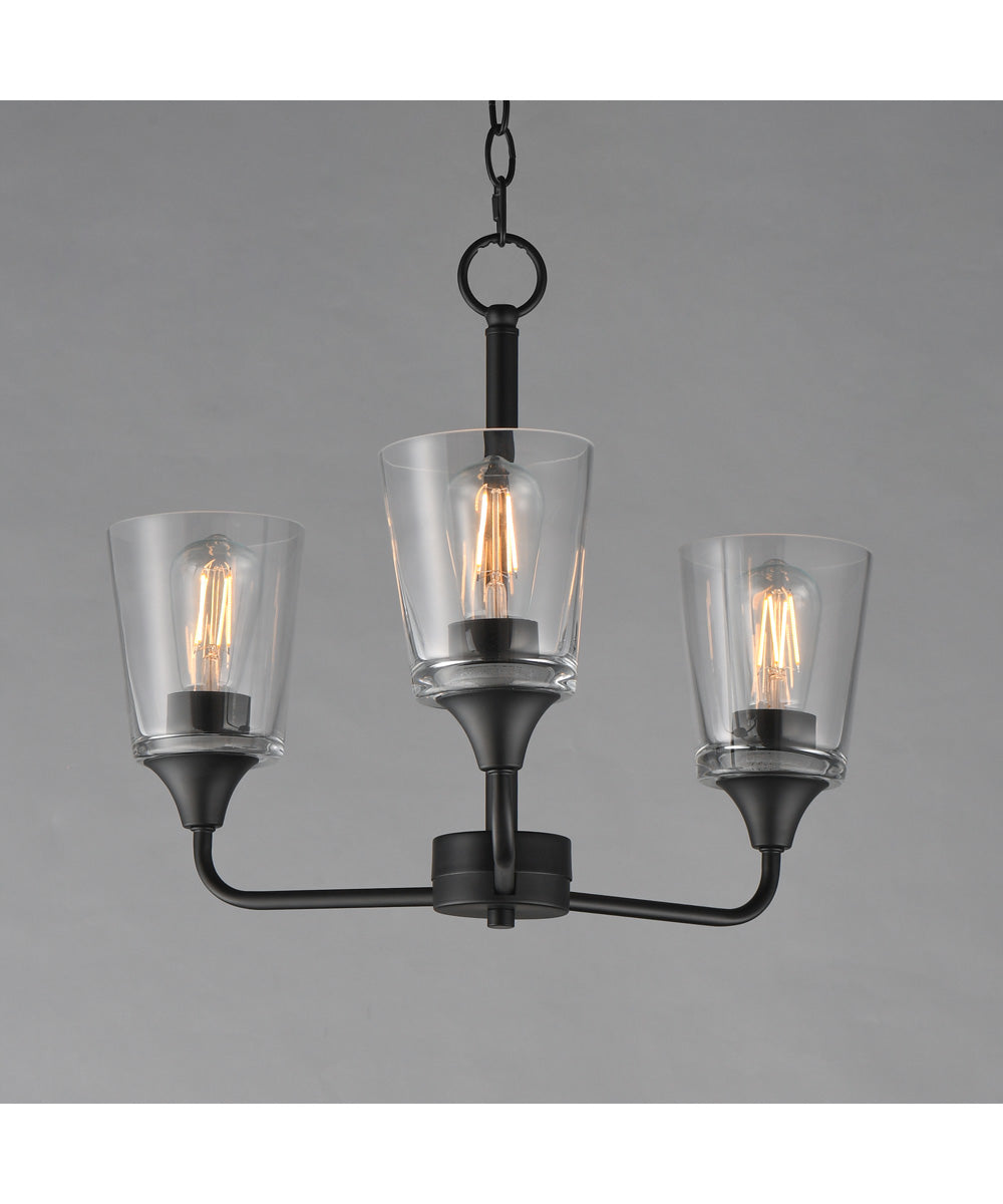 Hudson 3-Light Chandelier Black