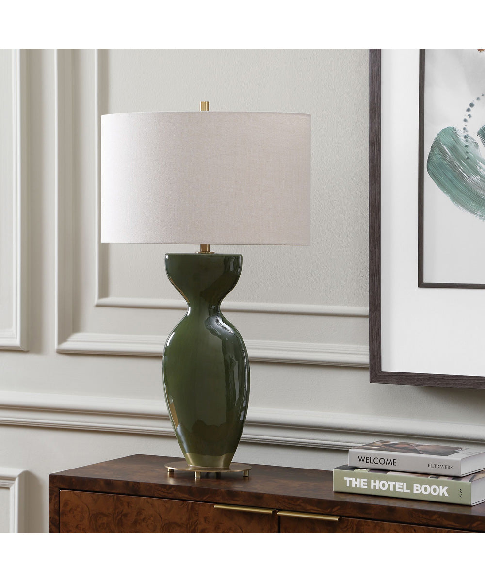 Curhan Green Glaze Table Lamp