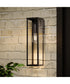 Ryle 1-Light Extra Large Wall Lantern with Clear Glass Panels Matte Black