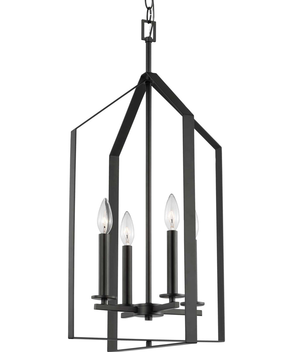 Vertex 4-Light Contemporary Foyer Light Matte Black