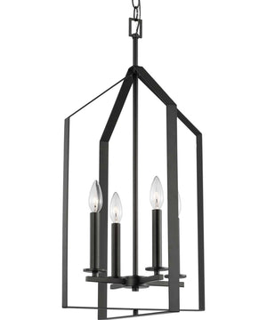 Vertex 4-Light Contemporary Foyer Light Matte Black