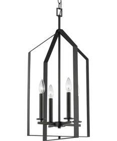 Vertex 4-Light Contemporary Foyer Light Matte Black