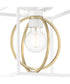 Kew Gardens 1 Light Semi Flush Matte White