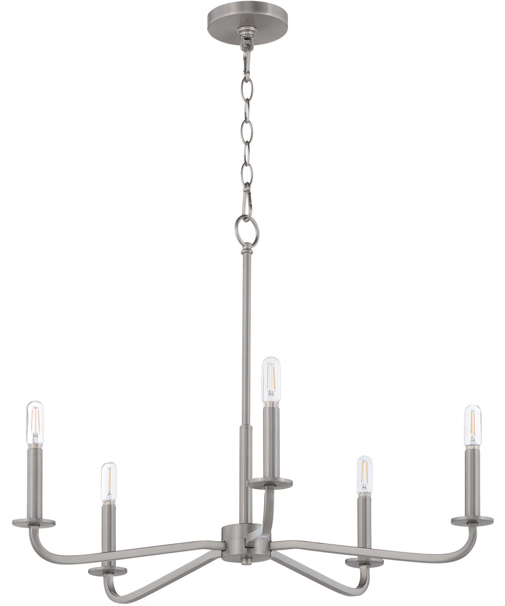 Rutherford 5-light Chandelier Satin Nickel