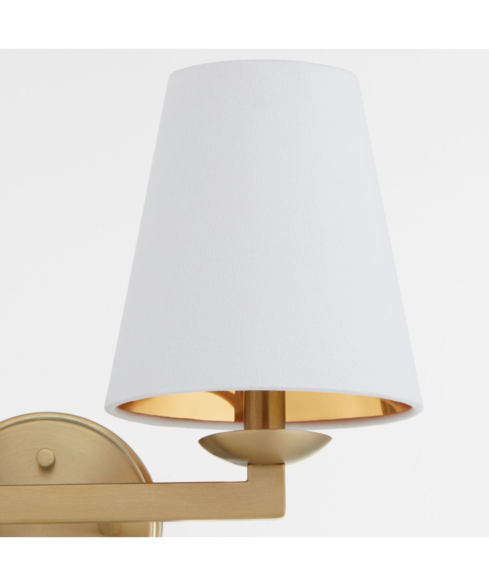 Karnes 2-light Wall Mount Light Fixture Aged Brass