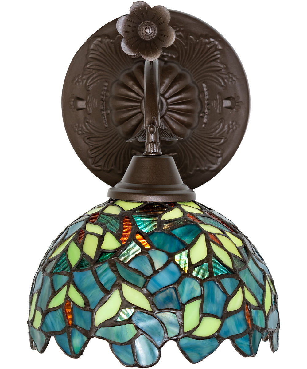 8" Wide Nightfall Wisteria Wall Sconce