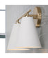 Charlie 2-Light Vanity Matte Brass and White