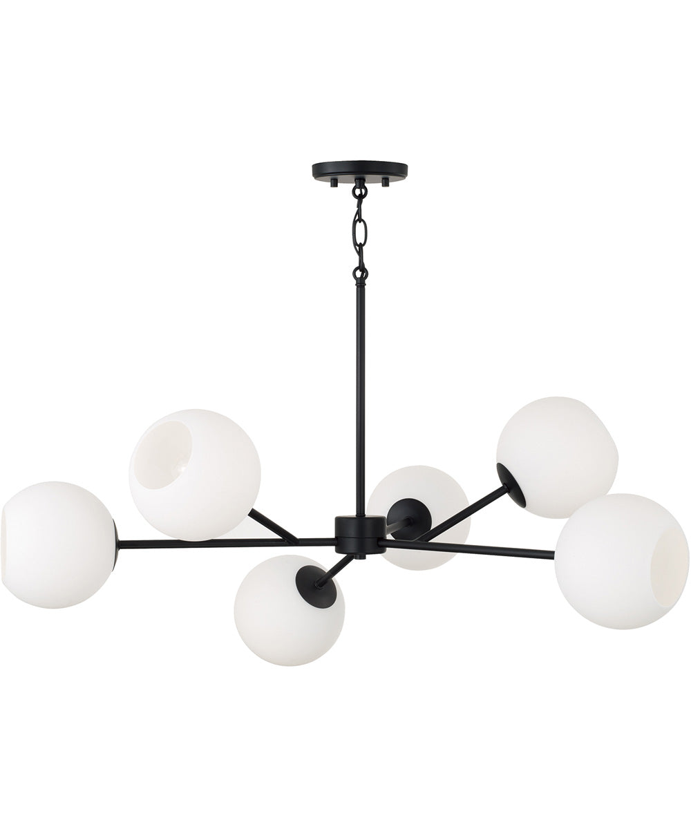 Atlas 6-Light Chandelier Matte Black