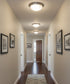 13"w 1-Light LED Flush Mount Ceiling Light Fixture Brushed Nickel Finish by RP Lighting