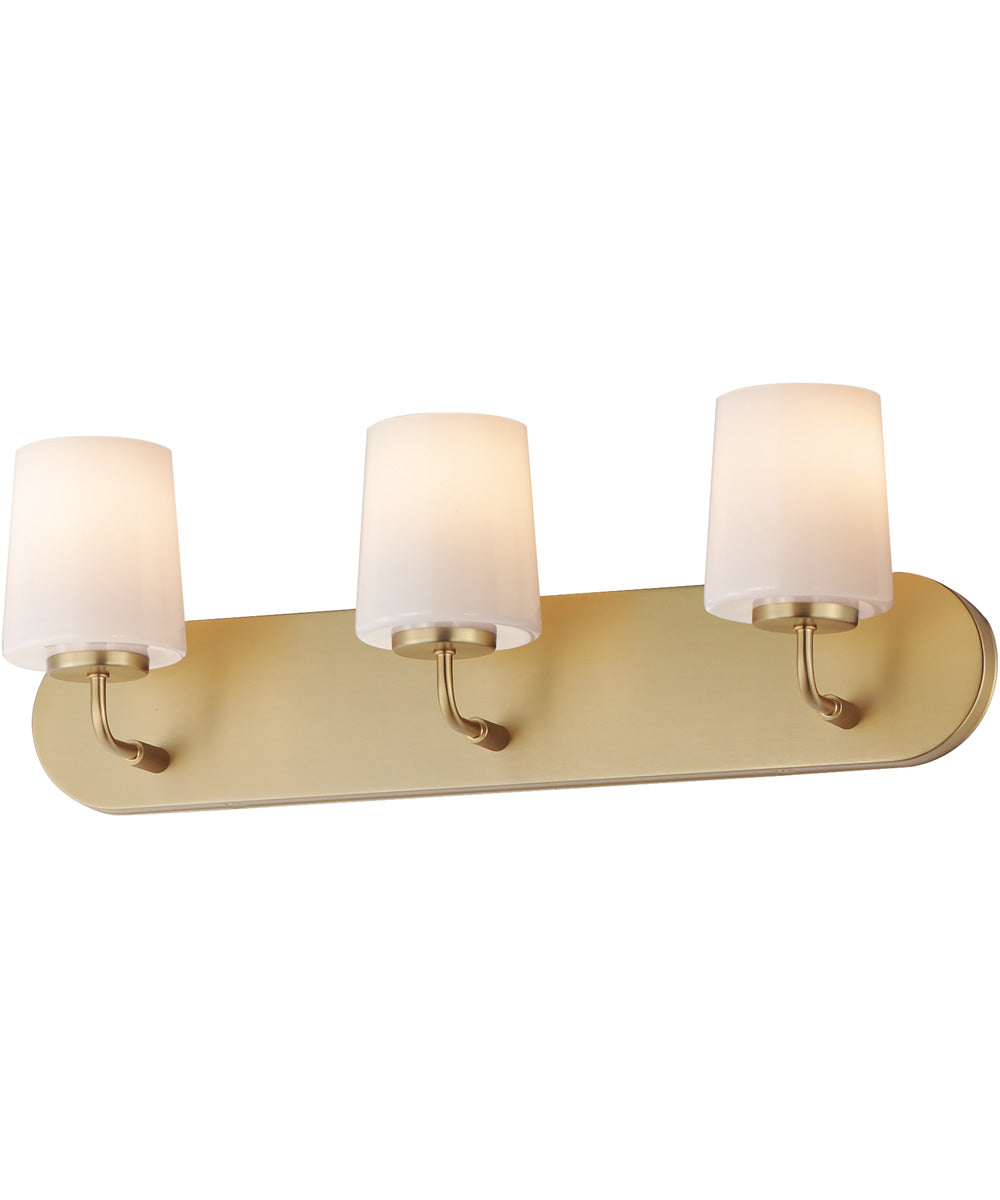 Durham 3-Light Strip Bath Vanity Natural Aged Brass