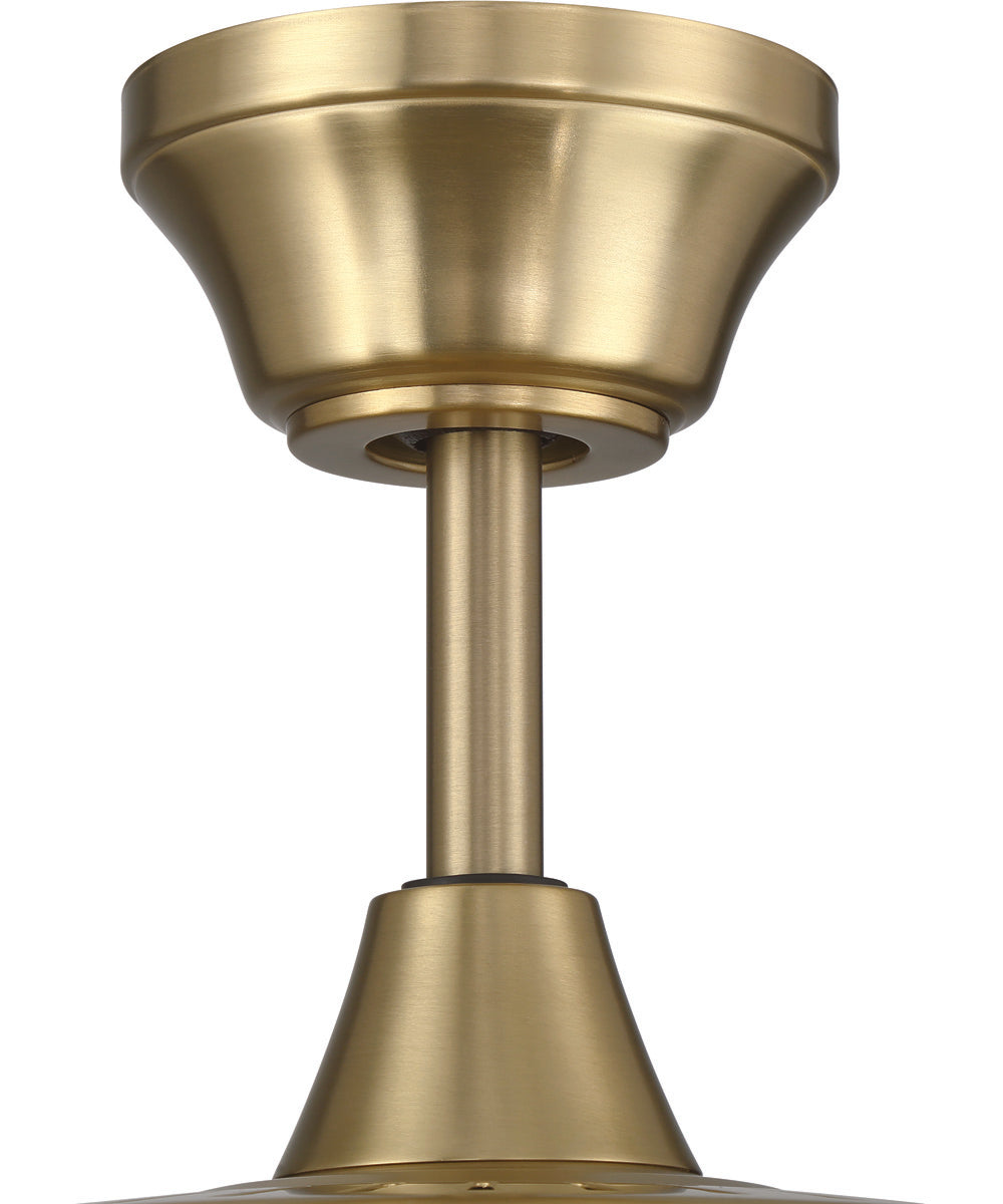 Eos Clear 4 Light 4-Light Fan Satin Brass