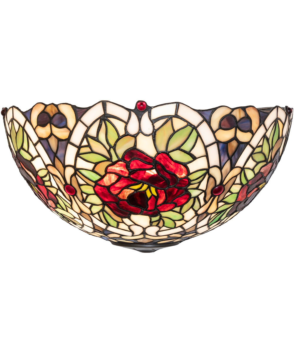 16" Wide Renaissance Rose Wall Sconce