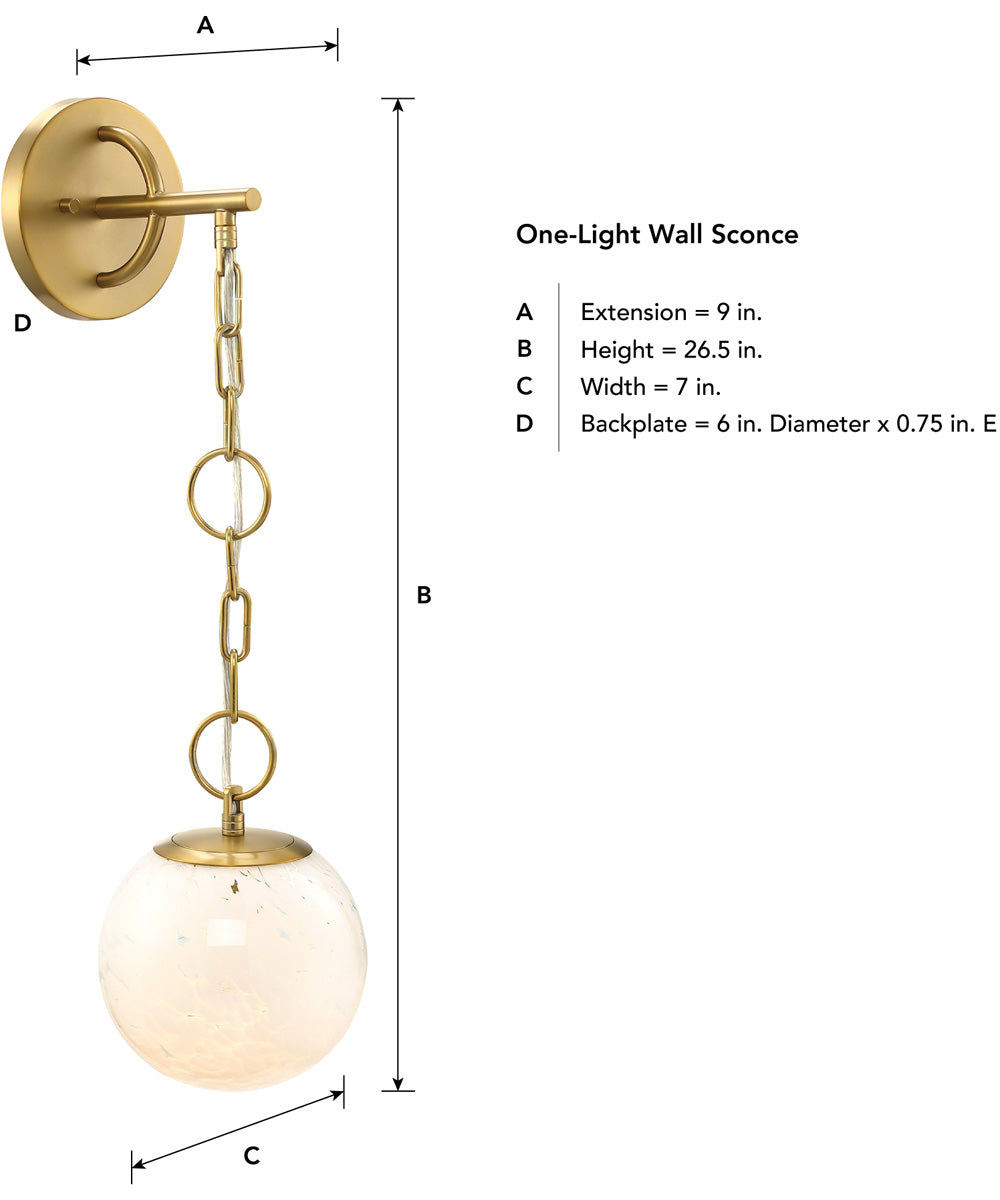 Wine Flower 1 Light Wall Sconce Brushed Gold