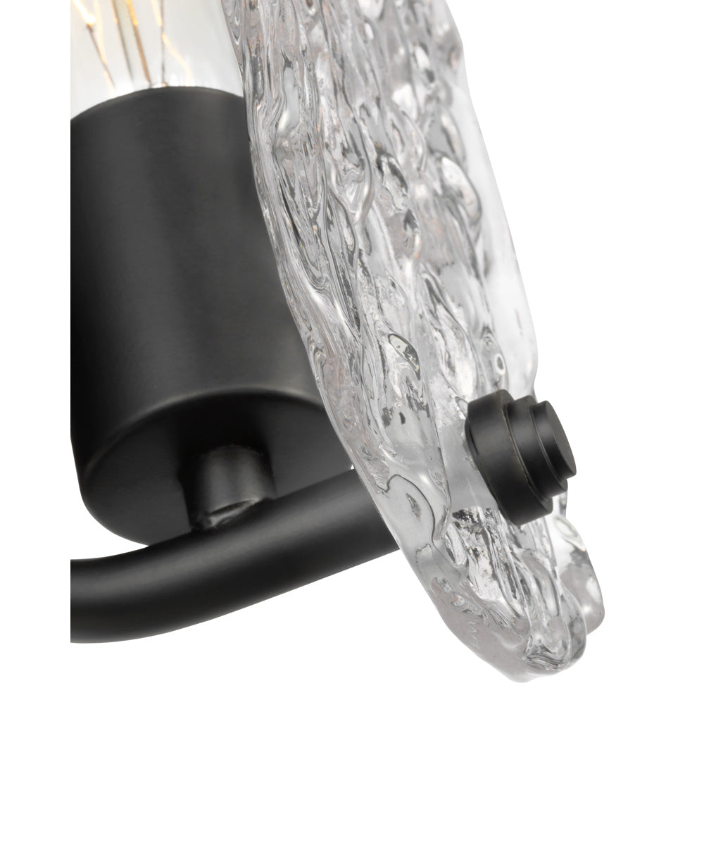 Glacier 1-Light Vanity & Wall Matte Black