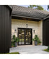 Ryle 1-Light Medium Wall Lantern with Clear Glass Panels Matte Black