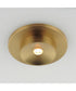 Caldera Narrow Optic LED Flush Mount Natural Aged Brass
