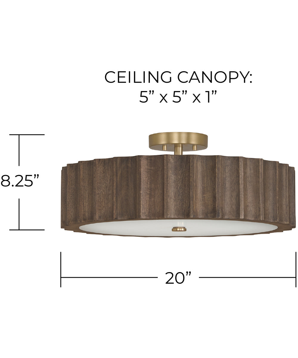 Cody 4-Light Semi-Flush Matte Brass