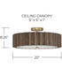 Cody 4-Light Semi-Flush Matte Brass