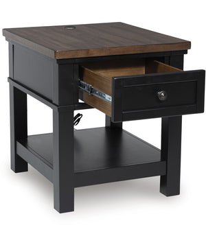 Wildenauer Rectangular End Table Brown/Black