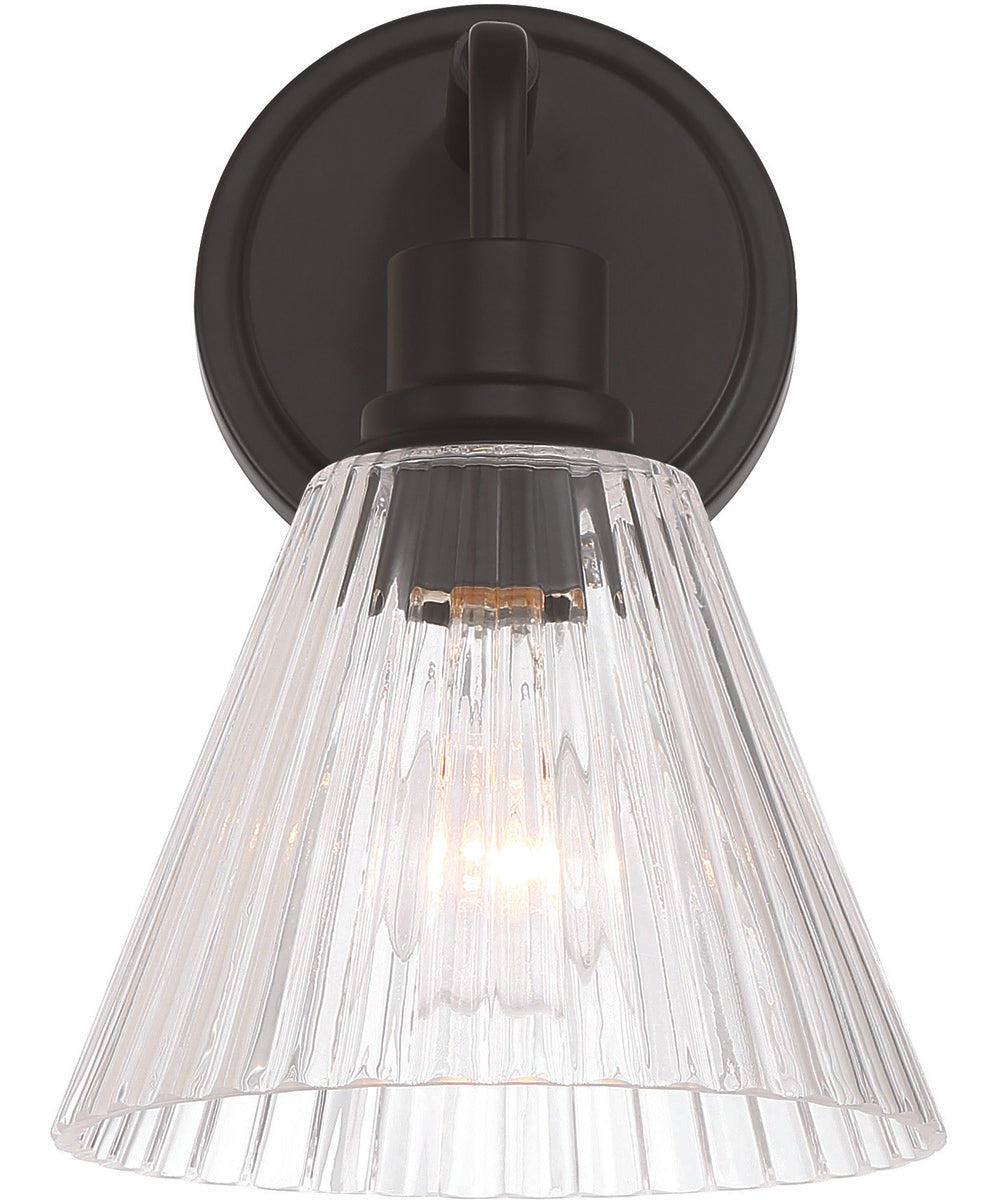Pleated 1-Light Lighting Flat Black