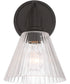 Pleated 1-Light Lighting Flat Black