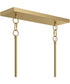 Jheni 5-Light Linear Chandelier Brushed Gold