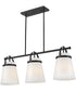 Tori 1-Light Large Three Light Linear Chandelier in Black