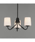 Durham 3-Light Chandelier Black