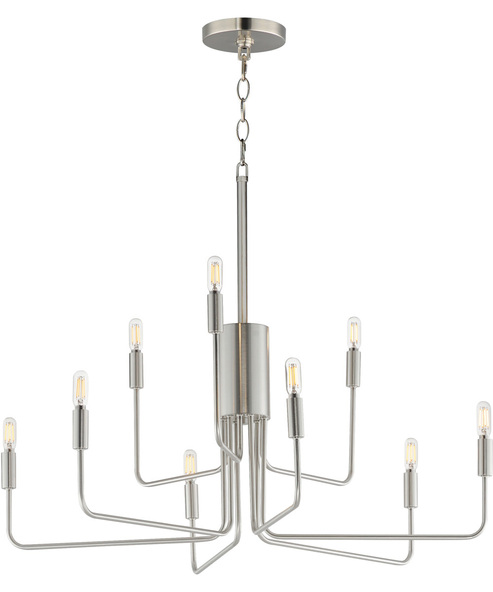 Abner 9-Light Chandelier Satin Nickel