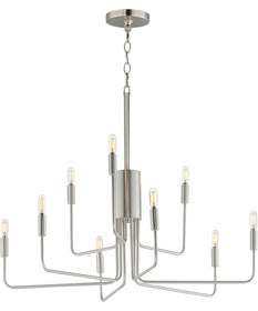Abner 9-Light Chandelier Satin Nickel