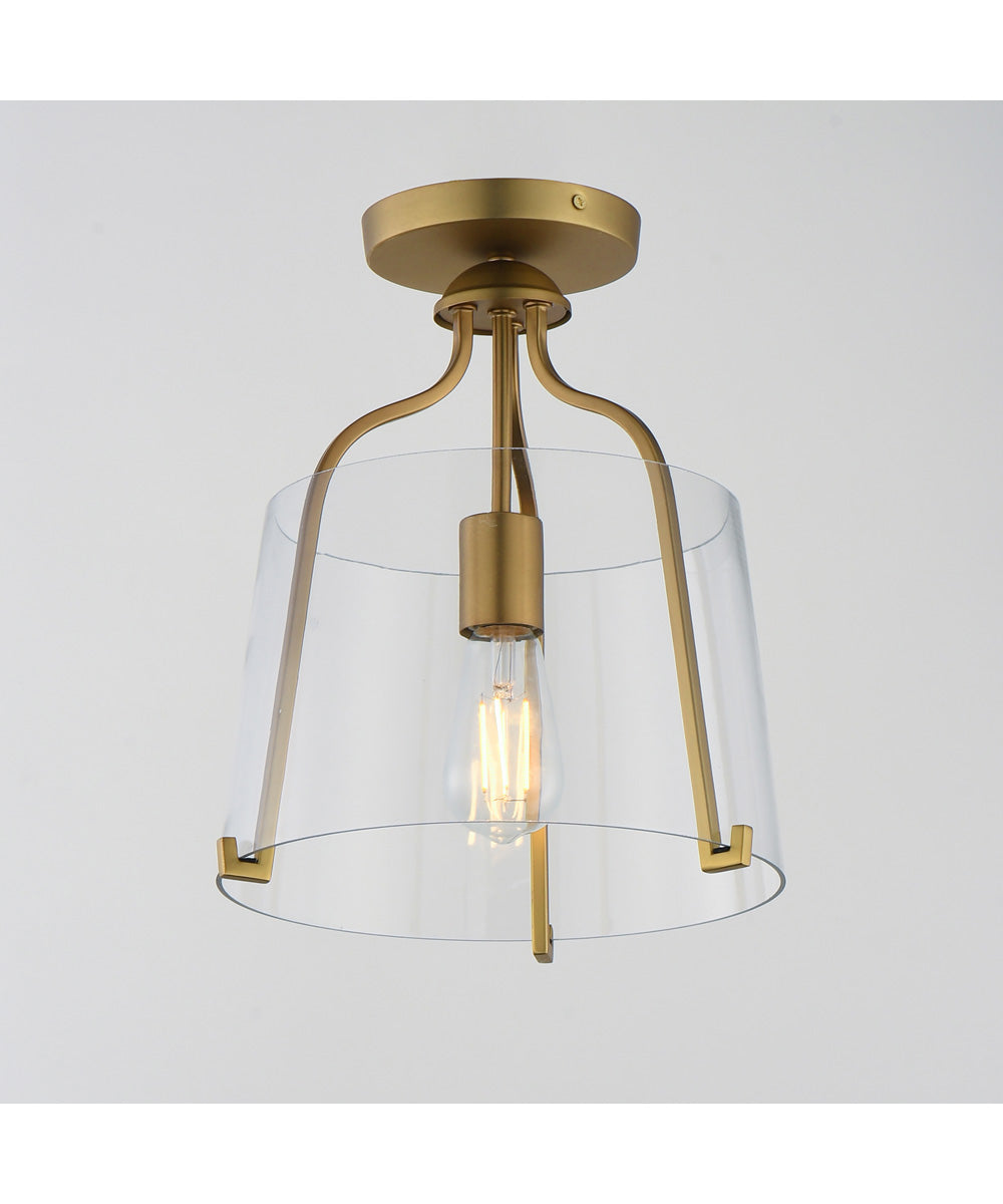 Bellmore 1-Light Pendant/Semi Flush Natural Aged Brass