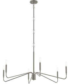 Pilar 6-Light Chandelier Brushed Nickel