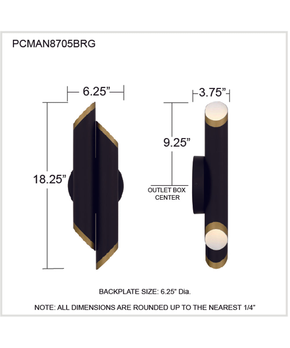 Manelis Wall Sconce Matte Black