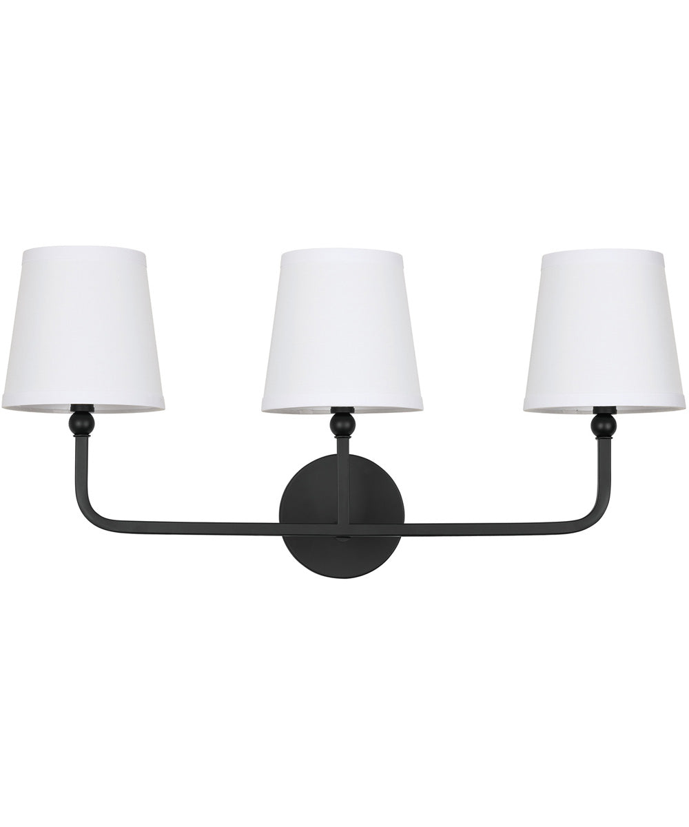 Dawson 3-Light Vanity Matte Black